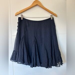 Blue polka dot club Monaco skirt (size 6)